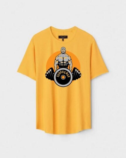 Unisex Designer Premium Quality Printed T-Shirt For Boys And Girls :: Cloth type : Cotton - Colour :: Yellow